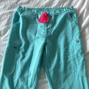Neon Blue Figs Pant Size M